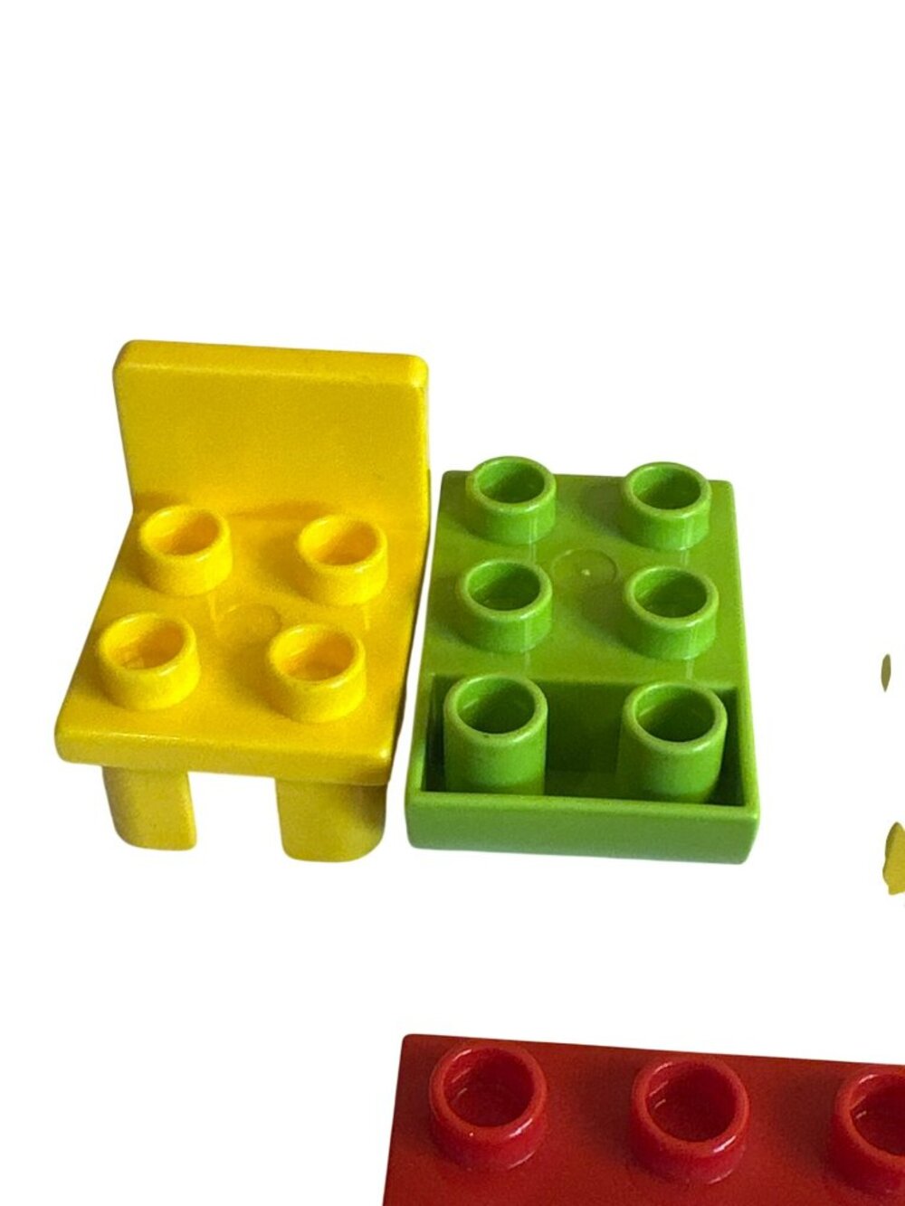 LEGO Duplo Lot of Flat Bricks Slopes Traffic Cone 1x2 Cylinder Flowers Etc. Bulk - Picture 2 of 6
